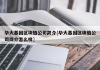华大基因区块链公司简介[华大基因区块链公司简介怎么样]
